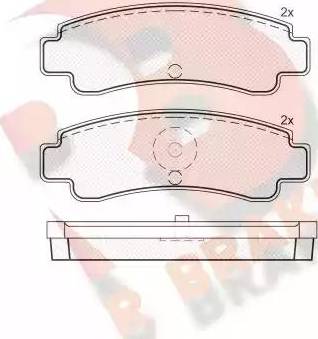 R Brake RB0805 - Гальмівні колодки, дискові гальма autozip.com.ua