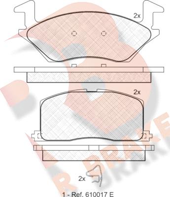 R Brake RB0888 - Гальмівні колодки, дискові гальма autozip.com.ua