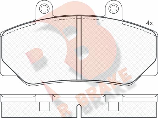 R Brake RB0837 - Гальмівні колодки, дискові гальма autozip.com.ua