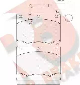 R Brake RB0395 - Гальмівні колодки, дискові гальма autozip.com.ua