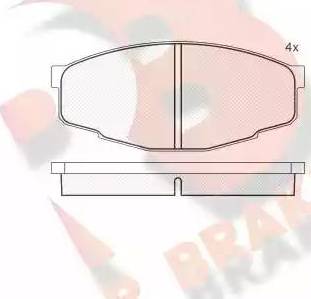 R Brake RB0353 - Гальмівні колодки, дискові гальма autozip.com.ua