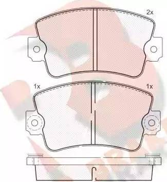 R Brake RB0365 - Гальмівні колодки, дискові гальма autozip.com.ua