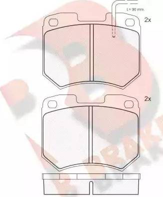 R Brake RB0314 - Гальмівні колодки, дискові гальма autozip.com.ua