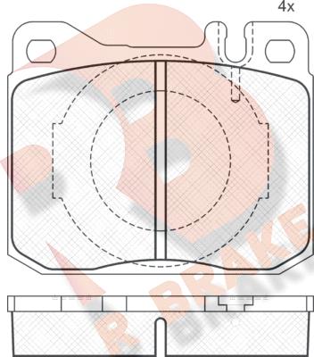 R Brake RB0324 - Гальмівні колодки, дискові гальма autozip.com.ua