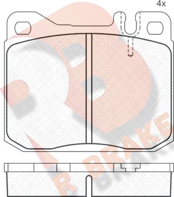 R Brake RB0323 - Гальмівні колодки, дискові гальма autozip.com.ua