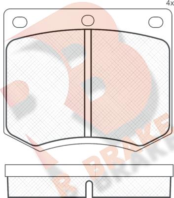 R Brake RB0255 - Гальмівні колодки, дискові гальма autozip.com.ua