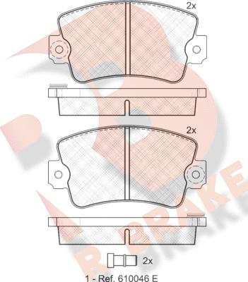 R Brake RB0257 - Гальмівні колодки, дискові гальма autozip.com.ua