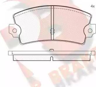 R Brake RB0218 - Гальмівні колодки, дискові гальма autozip.com.ua