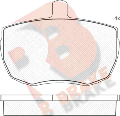 R Brake RB0230 - Гальмівні колодки, дискові гальма autozip.com.ua