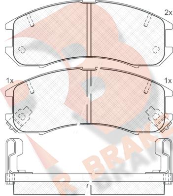 R Brake RB0795 - Гальмівні колодки, дискові гальма autozip.com.ua