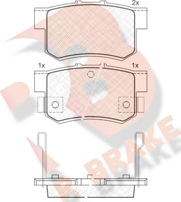 R Brake RB0798 - Гальмівні колодки, дискові гальма autozip.com.ua