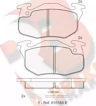 R Brake RB0746 - Гальмівні колодки, дискові гальма autozip.com.ua