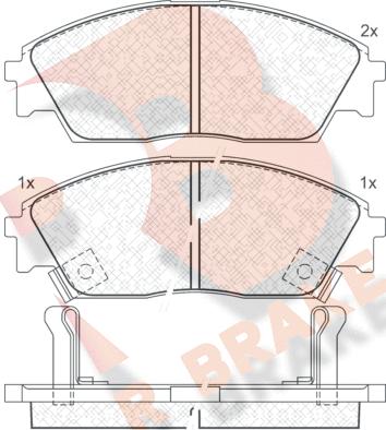 R Brake RB0755 - Гальмівні колодки, дискові гальма autozip.com.ua