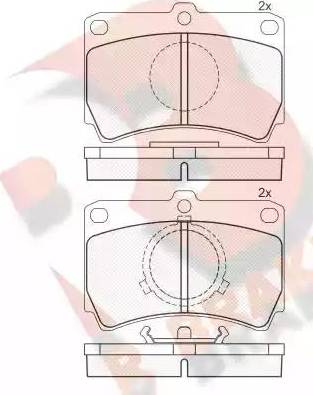 R Brake RB0756 - Гальмівні колодки, дискові гальма autozip.com.ua