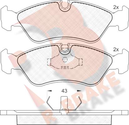 R Brake RB0758 - Гальмівні колодки, дискові гальма autozip.com.ua