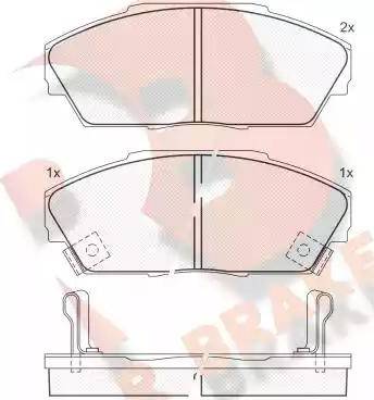 R Brake RB0704 - Гальмівні колодки, дискові гальма autozip.com.ua