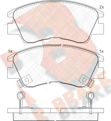 R Brake RB0701 - Гальмівні колодки, дискові гальма autozip.com.ua