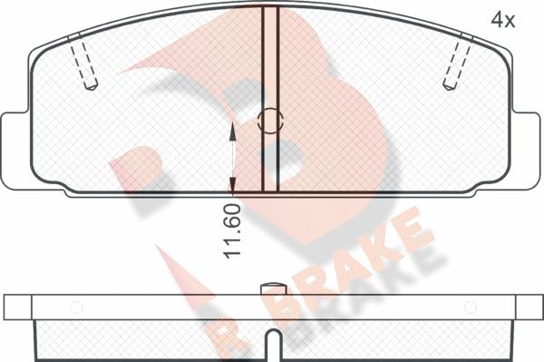 R Brake RB0785 - Гальмівні колодки, дискові гальма autozip.com.ua