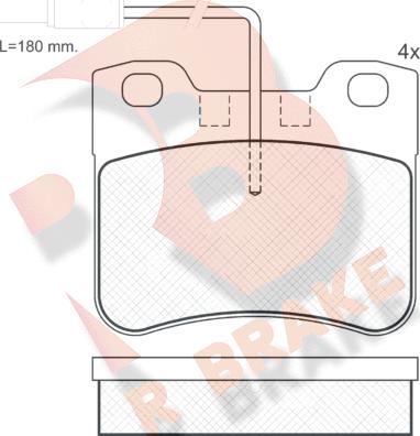 R Brake RB0788-202 - Гальмівні колодки, дискові гальма autozip.com.ua