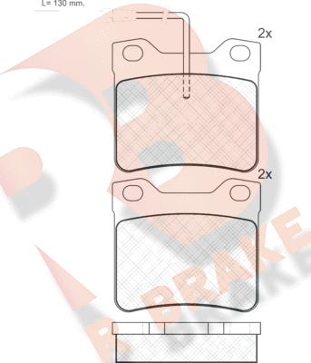 R Brake RB0787 - Гальмівні колодки, дискові гальма autozip.com.ua