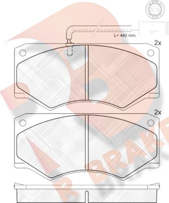 R Brake RB0731 - Гальмівні колодки, дискові гальма autozip.com.ua