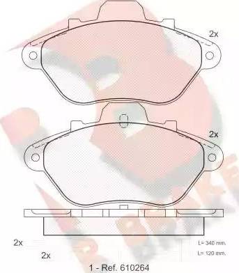 R Brake RB0779 - Гальмівні колодки, дискові гальма autozip.com.ua