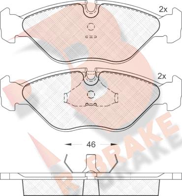 R Brake RB0774 - Гальмівні колодки, дискові гальма autozip.com.ua