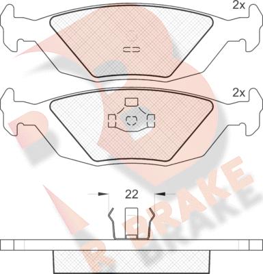 R Brake RB0775 - Гальмівні колодки, дискові гальма autozip.com.ua