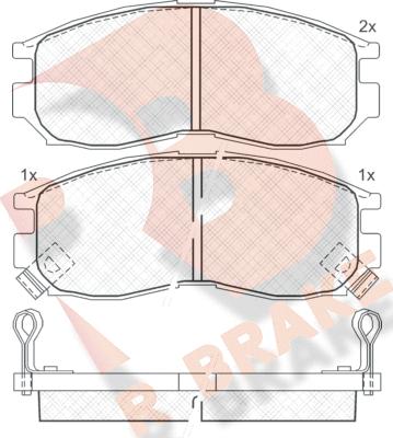 R Brake RB0771 - Гальмівні колодки, дискові гальма autozip.com.ua