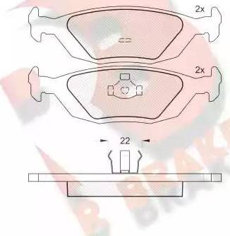 R Brake RB0778 - Гальмівні колодки, дискові гальма autozip.com.ua