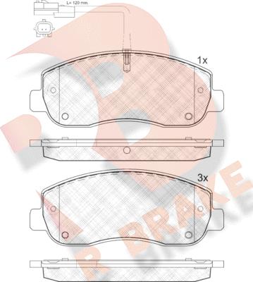 R Brake RB1999 - Гальмівні колодки, дискові гальма autozip.com.ua