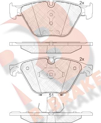 R Brake RB1998 - Гальмівні колодки, дискові гальма autozip.com.ua