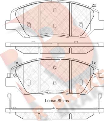 R Brake RB1997 - Гальмівні колодки, дискові гальма autozip.com.ua