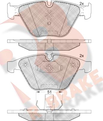 R Brake RB1940-203 - Гальмівні колодки, дискові гальма autozip.com.ua