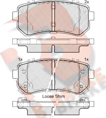 R Brake RB1955 - Гальмівні колодки, дискові гальма autozip.com.ua