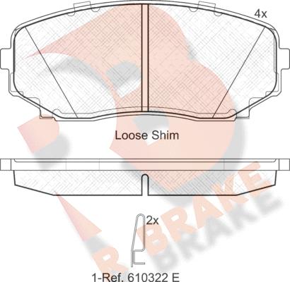 R Brake RB1962 - Гальмівні колодки, дискові гальма autozip.com.ua