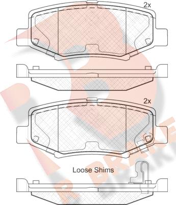 R Brake RB1909 - Гальмівні колодки, дискові гальма autozip.com.ua