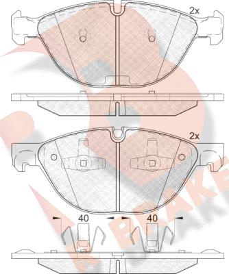 R Brake RB1905 - Гальмівні колодки, дискові гальма autozip.com.ua