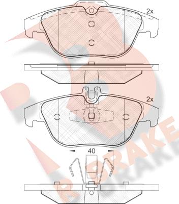 R Brake RB1900 - Гальмівні колодки, дискові гальма autozip.com.ua