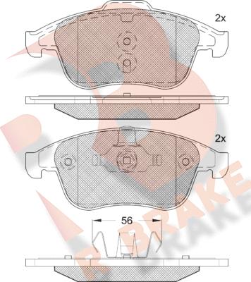 R Brake RB1918-208 - Гальмівні колодки, дискові гальма autozip.com.ua