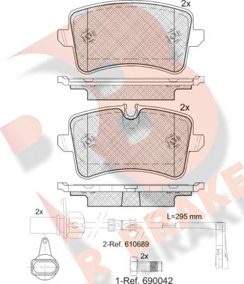 R Brake RB1986 - Гальмівні колодки, дискові гальма autozip.com.ua