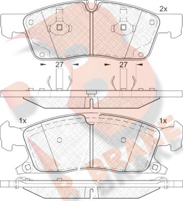 R Brake RB1988 - Гальмівні колодки, дискові гальма autozip.com.ua