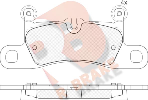 R Brake RB1987-200 - Гальмівні колодки, дискові гальма autozip.com.ua