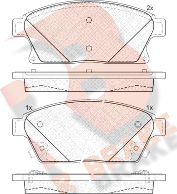 R Brake RB1939 - Гальмівні колодки, дискові гальма autozip.com.ua