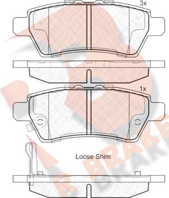 R Brake RB1934 - Гальмівні колодки, дискові гальма autozip.com.ua