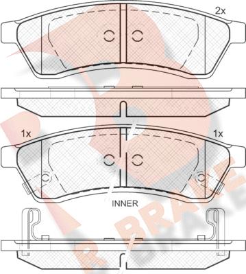 R Brake RB1930 - Гальмівні колодки, дискові гальма autozip.com.ua