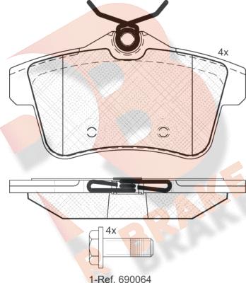 R Brake RB1928 - Гальмівні колодки, дискові гальма autozip.com.ua