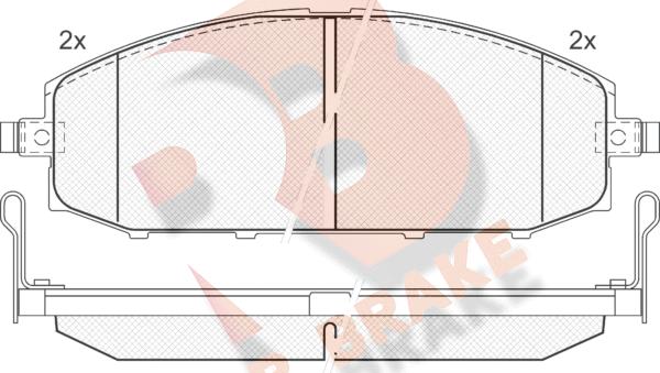 R Brake RB1448 - Гальмівні колодки, дискові гальма autozip.com.ua