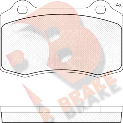R Brake RB1447 - Гальмівні колодки, дискові гальма autozip.com.ua