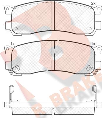 R Brake RB1418 - Гальмівні колодки, дискові гальма autozip.com.ua